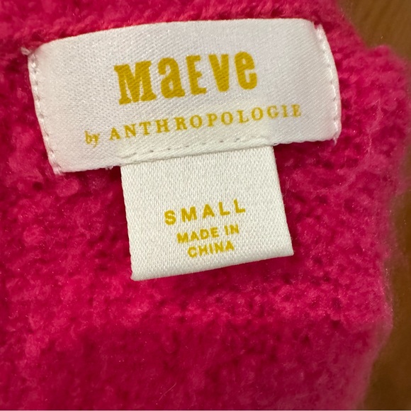 Maeve by Anthropologie Hot Pink/Rose/Fuchsia Super Soft & Comfy 31% Merino Wool - Picture 8 of 16